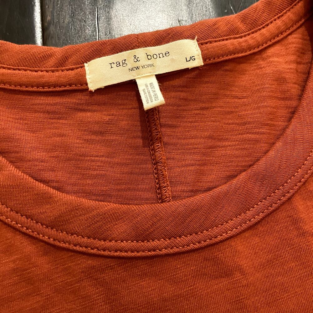Rag & Bone Crewneck The Sub Tee Short Sleeve Rust… - image 3